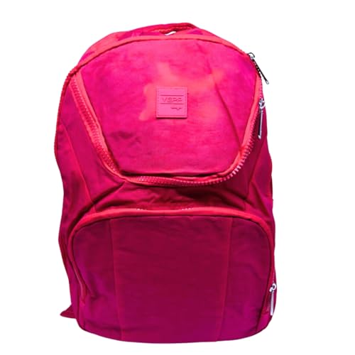 Mochila Feminina Nylon Lisa 18'' Com 4 Compartimentos Para Guardar Objetos (Rosa)