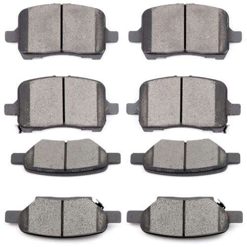 Image of SCITOO D1028 D1033 8PCS Front and Rear Ceramic Brake Pad Sets | Fit For Chevrolet For Cobalt,For HHR,For Malibu,For Pontiac For G6,For Saturn For Aura,For Ion
