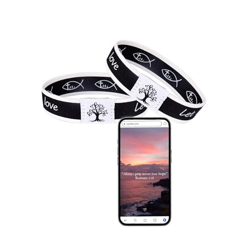 PWMENLK NFC Bracelet for Men and Women - Customizable DIY Smart Wristband with APP Control, Edit Photos/Links/Text, Personalized Gift Compatible with iOS & Android(BLACK)