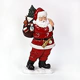 Santa Claus Resin Figurine 11” Christmas Statues Xmas Tree Rustic Vintage Santa Claus Interior...