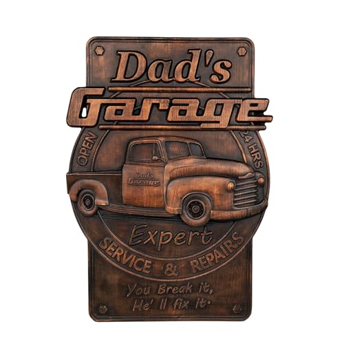 Plaque murale décorative sculptée hxoity en bois artisanal pour un garage élégant