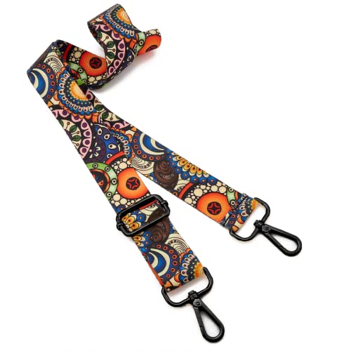 Image of ZOOEASS Nickel Buckles Wide Shoulder Strap Adjustable Replacement Belt Gun Buckles Guitar Style Crossbody Bag Strap