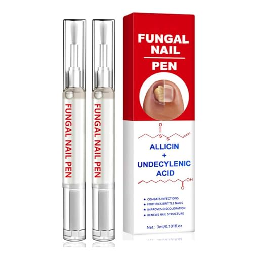 Allicin & Undecylenic Acid Fungal Nail Pen | Nail Repair Solution | Extra Strength Treatment Pen for Discolored Nails, 2 Pack