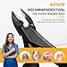BEZOX Toe Nail Clippers for Thick Toenails for Seniors – Raised Cutting Edge Ingrown Toenail Clippers, Ergonomic Design Toenail Scissors for Thick Nails, Podiatrist Recommended - Black