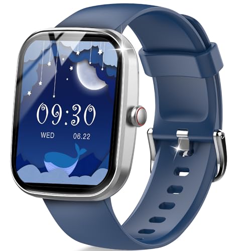 Csasan Smart Watch for Men Women(Answer/Make Calls), 1.91 Touch smartwatch, 110+ Sport Activity Tracke with Heart Rate Sleep Monitor Step Counter, IP68 Waterproof Fitness Watch, Navy Blue