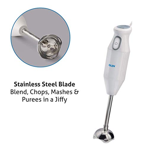 Image of Glen Stainless Steel Sa 4049 200 Watts Hand Blender (White)