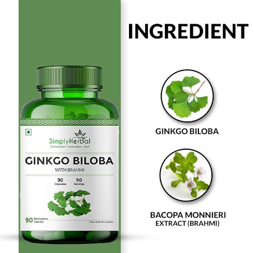 Simply Herbal Ginkgo Biloba 120mg with Brahmi 380mg - Image 6 of 6