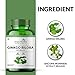 Simply Herbal Ginkgo Biloba 120mg with Bacopa Monnieri Extract Brahmi 380mg for Enhanced Focus, Promotes Blood Circulation, Supports Mental Clarity, Memory and Learning, 90 Capsules