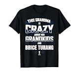Grandma Crazy for Brice Turang Milwaukee Baseball MLBPA T-Shirt