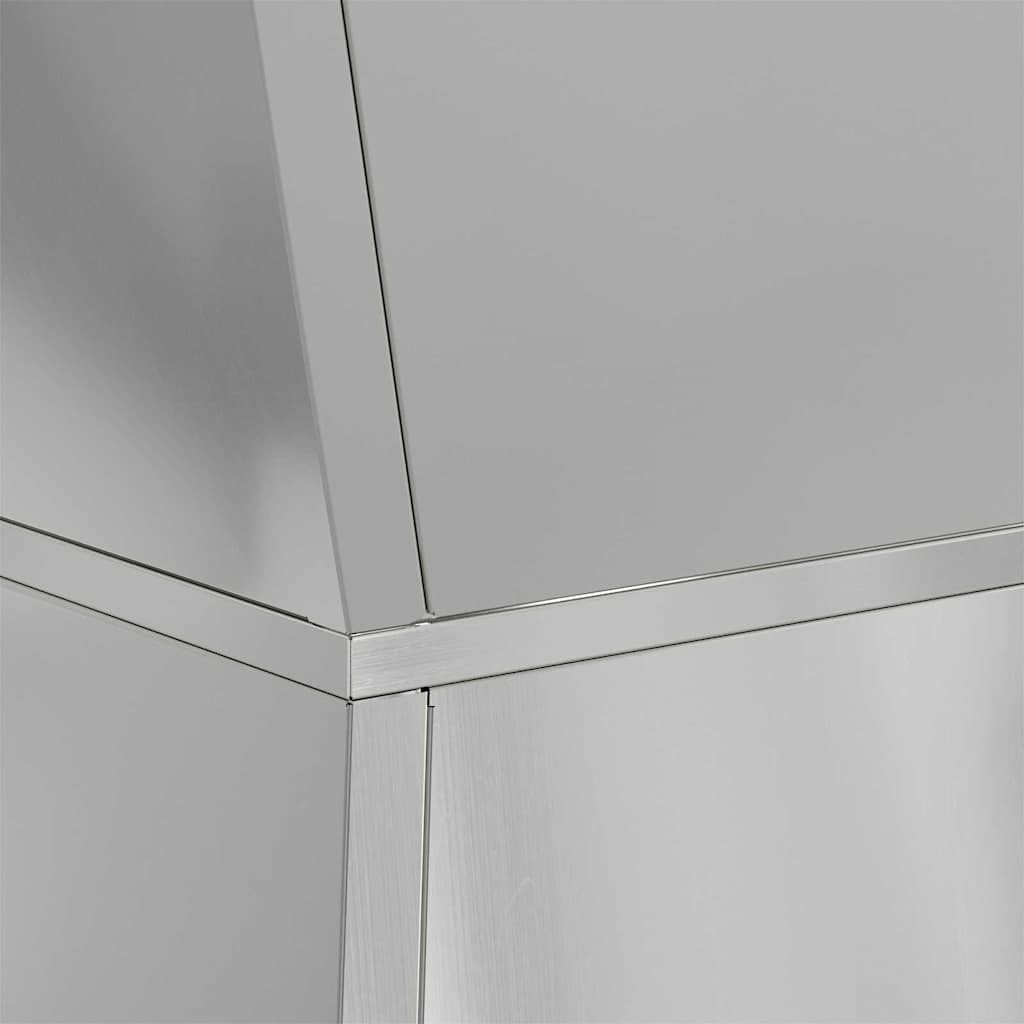 Ogrodnik filar 2 szt. srebrny 40 x 40 x 100 cm | Metal Nowoczesny design, odporność na temperatury, na taras, stojak na rośliny zewnętrzne