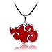 Kacoco Naruto Akatsuki Member Cosplay Red Nube Colgante Collar Collar Rojo Nube Colgante Collar Collar para Hombre y Mujer Bisutería