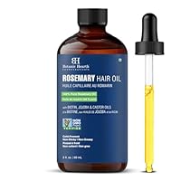 Botanic Hearth 100% Pure Rosemary Oil For Hair Growth Infused With Biotin | Hair strengthening Treatment | Nourishing & Volumizing | With Jojoba Oil & Castor Oil | Non GMO Verified | 2 fl oz