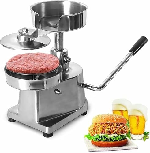 Commercial Burger Patty Maker, Manual Cookie Presses, Hamburger Press with 500 Pcs Patty Papers, Burger Forming Machine for Restaurant Kitchens, Food Processing Places