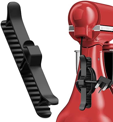 Nearockle 8 Pack Cord Organizer for Appliances, Kitchen Appliance Cord Holder, Cord Winder, Cable Bundler Stick Firmly on Mixer, Blender, Coffee Maker, Pressure Cooker and Air Fryer(Black)