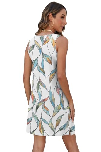Image of BKRIVE Coverup Summer Dresses for Women 2026 Eyelet Casual Loose Sleeveless Sundresses Tank Dresses with Pockets