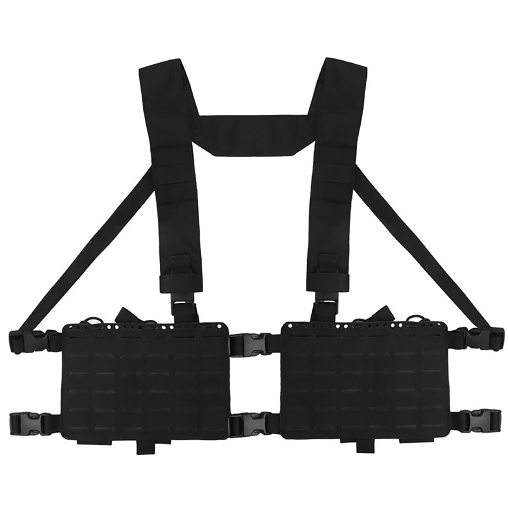 Taktisches Chest Rig Für Herren Damen,Verstellbares MOLLE Brustgeschirr Mehreren Taschen Outdoor Brusttasche Airsoft Jagd Schießsport Wandern Camping Angeln Und Ausrüstung
