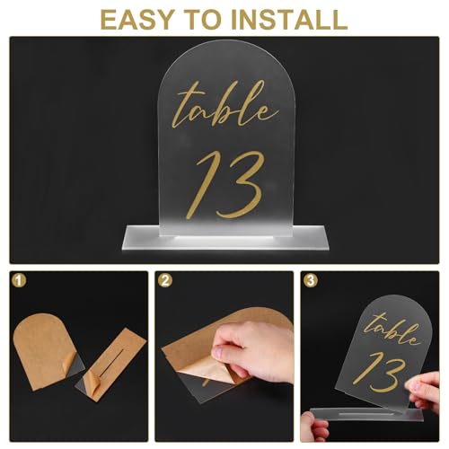 Numéros de table mariage 1-15 support plaque acrylique fête 15x10