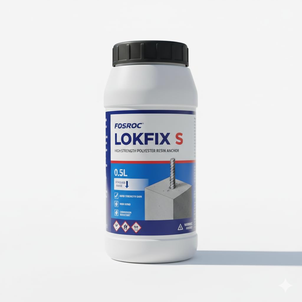 Lokfix S High-Strength Polyester Resin Anchor, 0.5L, Two-Component Anchoring System for Concrete, Rock, Masonry and Brickwork