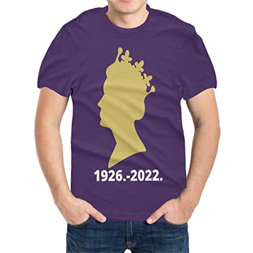 DMKJ T-Shirt Elizabeth II 1952-2022 - Au Revoir Grandes Femmes Chemise Sa Majesté,Chemise Respirante à Manches Courtes et col Rond avec imprimés Queen Pic Cover