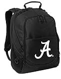 Broad Bay Alabama Backpack University of Alabama Crimson Tide Laptop Computer Bags (Black - A Logo White)