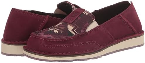 ARIAT Women's Cruiser Sneaker, Dark Burgundy/Wine Saddle Blanket, 7.5 | Image 6
