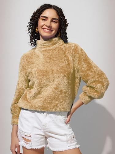 Image of THE DRY STATE Women's Fur Pull Over With High Neck