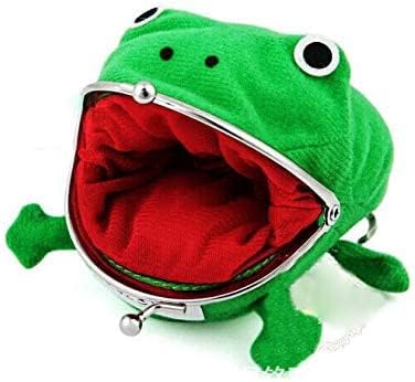 Cosplay Anime Frog Coin Purse Cute Pouch Wallet Small Money Bag Plush Purse for Funny 3225 (Frog-3325)