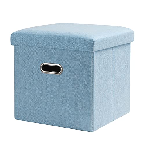 Repose-pieds salon cube de rangement rembourré coffre table basse compacte - 2