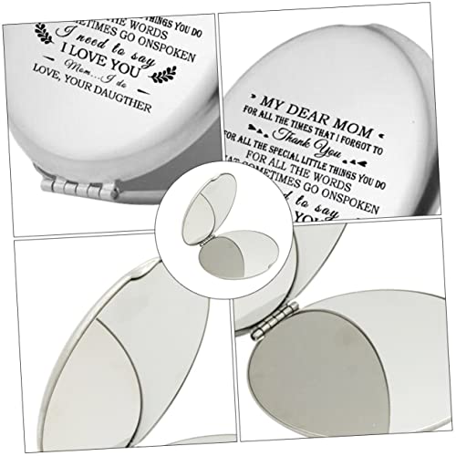 Espejo de Maquillaje Compacto Doble Faz Plegable Plata 3 pzas miniatura 7