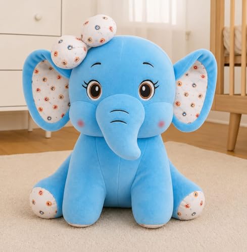 Image of Liquortees Elephant Soft Toys for Baby Girl, Teddy Bear Gift, Plushies Stuffed Toys, for Girls, Stuffed Toys, Teddy Bear Gift - 30 cm
