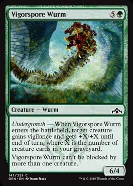 Magic The Gathering - Vigorspore Wurm (147/259) - Guilds of Ravnica