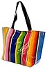 First Choice Vinyls Vinyl Tote - Durable Oilcloth Beach Tote- Shoulder Straps and Magnet Closure- Wipeable/Durable Ideal for the Beach, Picnic or as a Diaper Bag (Serape/White) #1