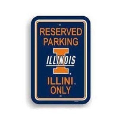 Fremont Die Illinois Fighting Illini Plastic Parking Sign