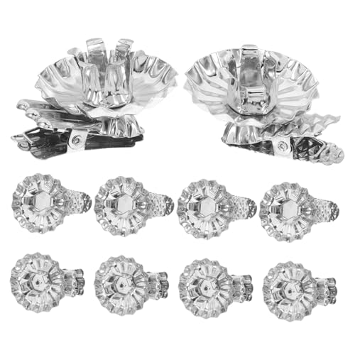 Alipis 20 Piezas Clips para Velas de Metal Resistente Soporte para Candelabros Decoración de Árbol de Navidad Plata Vintage de Tipo C y Tipo