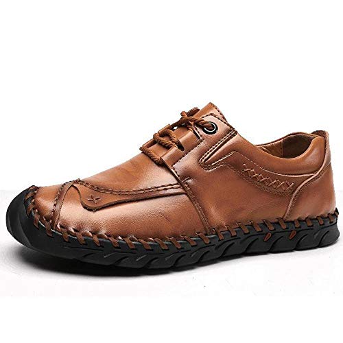 Ballyzess Tischdecken Outdoor-Tischdecken Herren Schnürschuhe Handgenähte Lederschuhe rutschfeste Outdoor-Sport Lässige Herrenschuhe-44