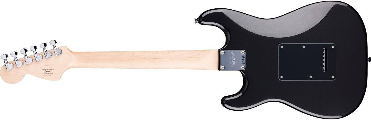 Squier by Fender Affinity Series Stratocaster Junior HSS, tastiera in acero, nero metallizzato