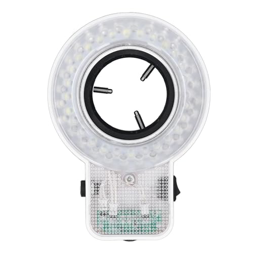 LED Ring Microscope Light 56 Beads Adjustable 360 Degree Rotatable Lamp for Microscopes (US Plug)