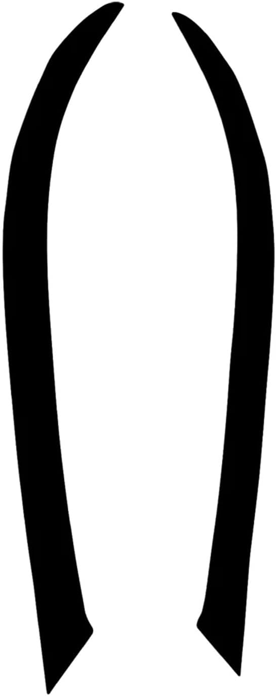 2pcs Car Front Headlight Eyelid Eyebrow Trim Piano Black Head Lamp Decorative Cover Sticker Compatible With Ford Focus 2005 2006 2007 2008