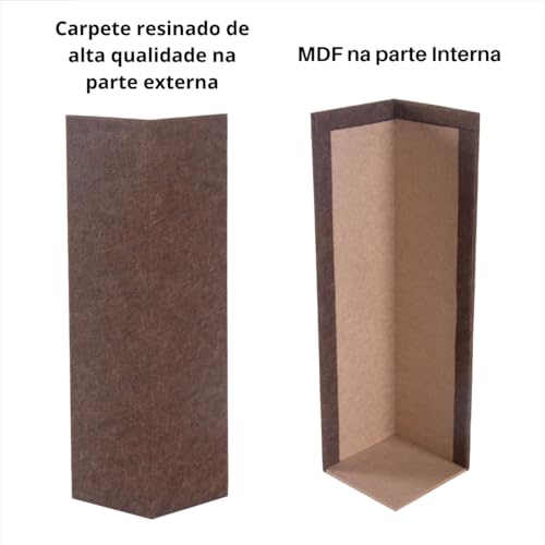 Kit Arranhador Para Gatos Protetor Canto 2un Sofá Cama Box Chocolate