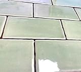Squarefeet Depot Ceramic Tile, Sage Green, Porcelain, 3x6 Inches, Glossy Finish, Rustic Pattern, Wall Mount, Rectangle (1)