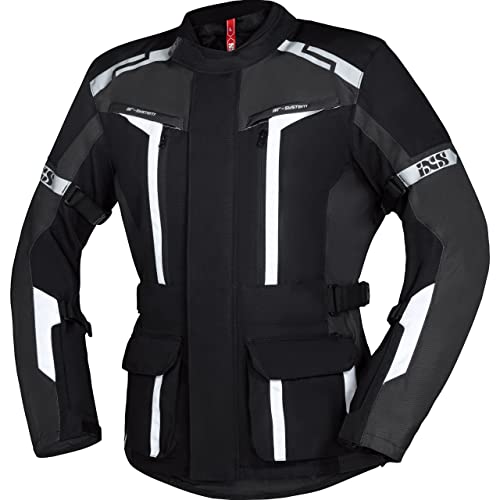 IXS Evans-ST 2.0 Giacca tessile da moto da turismo impermeabile, nero/grigio/bianco, M