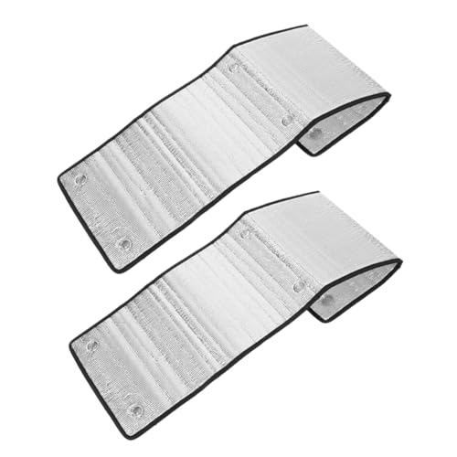 BESPORTBLE Lámina Térmica Aislante de Aluminio Doble Cara 30X100 CM Borde Negro y Ventosas Lámina Opaca Reflectante para Ventanas Techos Coches y Terrazas Protección Solar y Privacidad