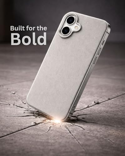 Image of SkynUp Linea Premium Leather Back Cover Case for iPhone 17 | MagSafe Compatible | Grey