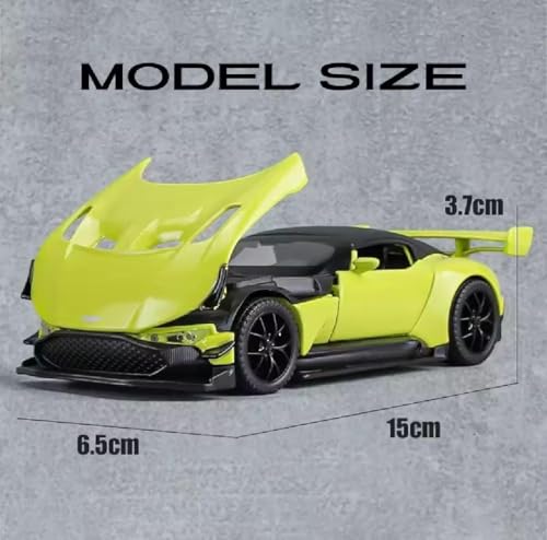 Image of Invite 1:32 AST-Ron Martin Vulcan Die-Cast Metal Pull Back Car with 6 Openable Doors with Sounds and Lights Toy Decoration Car Best Gift Toys for Kids【Green Color】