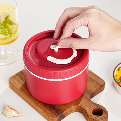 Image of House of Quirk 304 Stainless Steel Bento Lunch Box for Adults, 4 Stackable Containers with Insulated Thermal Case, Microwave Safe & Portable (Red)
