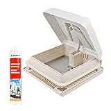 Fiamma Vent 28 Dachhaube Dachlucke, 28 x 28 cm, weiß mit Dichtmittel