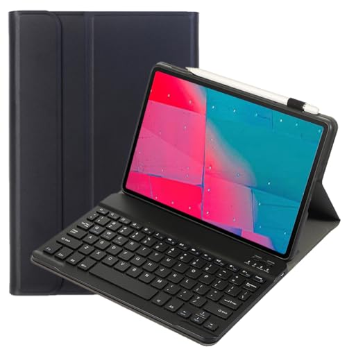leleyo Funda Teclado para Tablet Lenovo Tab M10 Plus de 10,3 Pulgadas FHD (TB-X606F/TB-X606X) / K10 (TB-X6C6) Cover Inteligente con Teclado Bluetooth inalámbrico extraíble magnética QWERTY (Negro)
