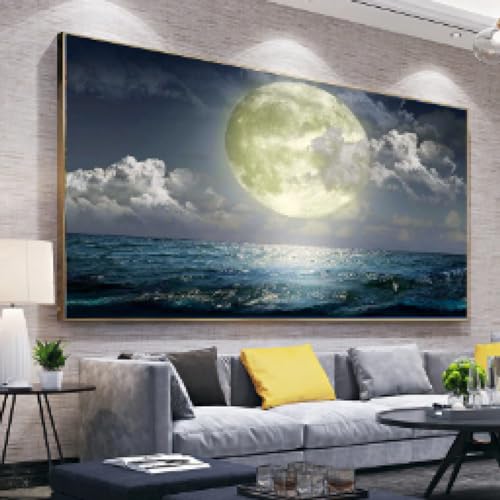 Affiches d'art et impressions sur toile paysage lune de haute qualité 50x100