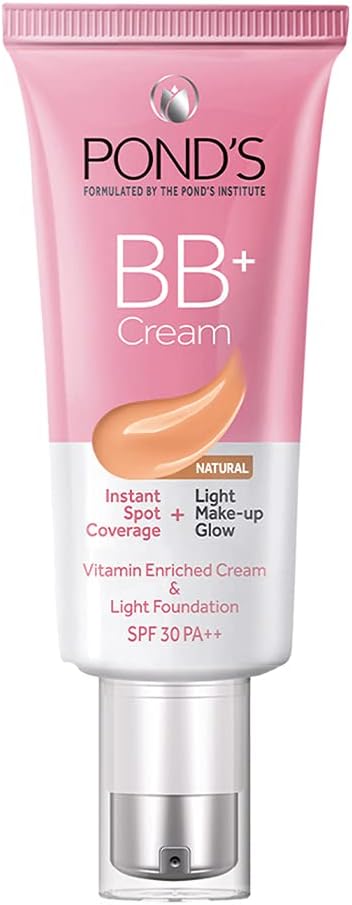 POND's Bb+ Light Coverage Cream, Instant Spot Coverage For Normal Skin + Natural Glow, 01 Original 30 G, Pack Of 1