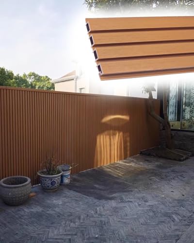 Valla Jardin Exterior Valla de Privacidad para Patio de Alta Resistencia, Barandilla de Terraza Resistente al Viento y al Agua, Panel de Pared para Piscina Semiabierto e Impermeable(21.6cmx128cm/9inx5